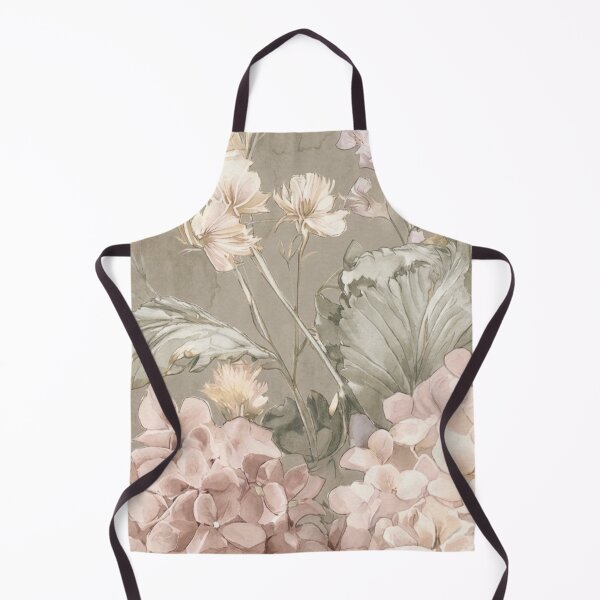Item preview, Dusty Pink & Taupe Hydrangea Watercolor Pattern – Neutral Botanical Art designed and sold by FawnFeatherCo.