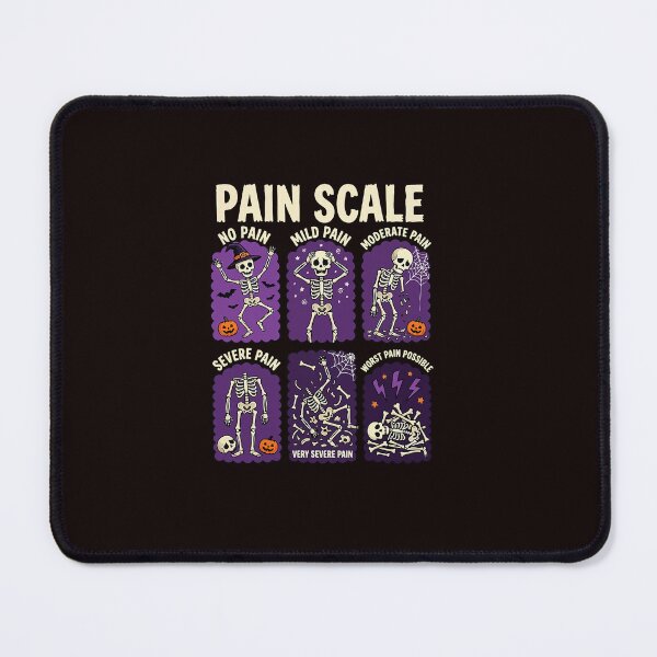 Item preview, Spooky Skeleton Nurse Pain Scale Halloween Humor designed and sold by ImeldaSparks.