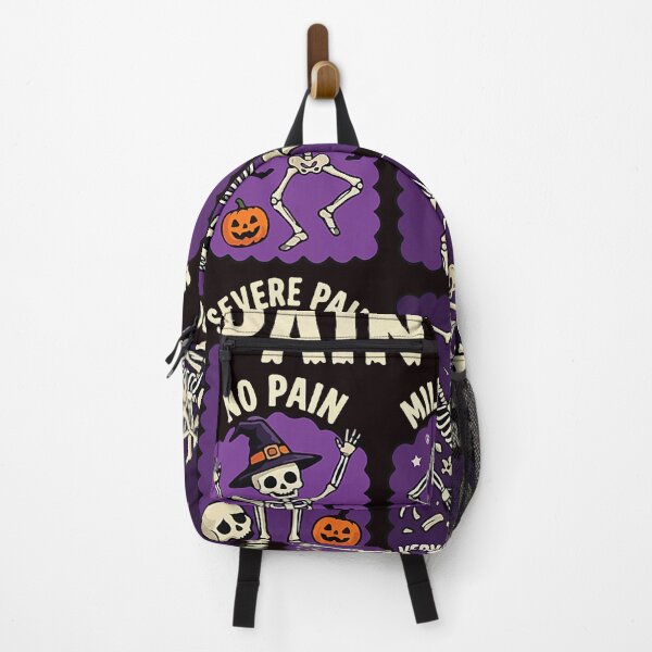 Item preview, Spooky Skeleton Nurse Pain Scale Halloween Humor designed and sold by ImeldaSparks.