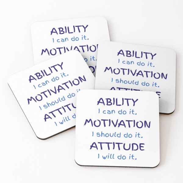 Item preview, Motivational Quote Graphic on Ability, Motivation, and Attitude designed and sold by PatilRohan.