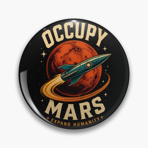 Item preview, Occupy Mars Expand Humanity Retro Space Mission designed and sold by Victor Shadehorn.