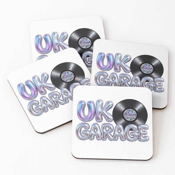 Item preview, UK Garage Chrome Vinyl Record Print designed and sold by DangaVintage.