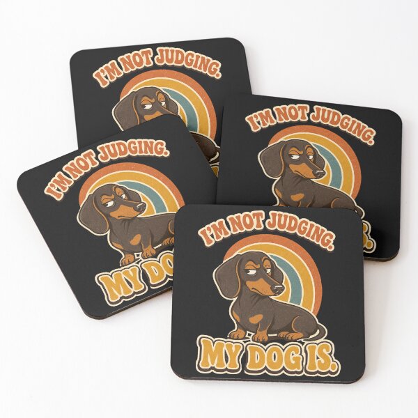 Item preview, Funny Dachshund Side Eye - I’m Not Judging My Dog Is designed and sold by Graphic Vibe Designs.