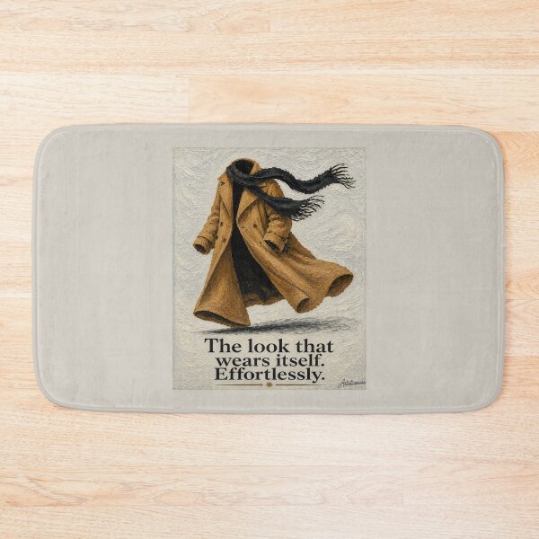 Item preview, Floating Oversize Coat Walks Alone Surrealist Fashion Camel Art designed and sold by Artisticanvas.