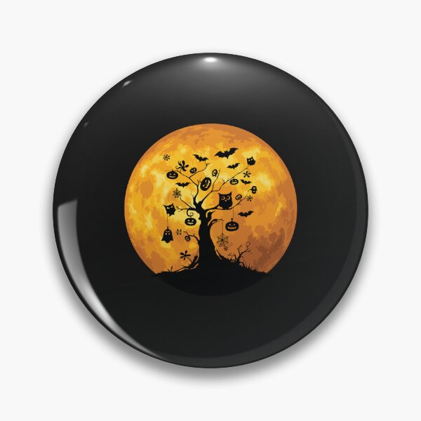 Item preview, Halloween Tree Silhouette Full Moon Spooky Owls Bats Graphic designed and sold by abig-eiyana.