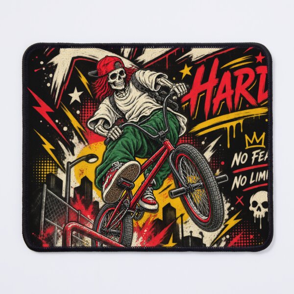 Item preview, Ride Hard BMX Skeleton – Vintage 90s Skate Punk Streetwear Design designed and sold by JatCreative.