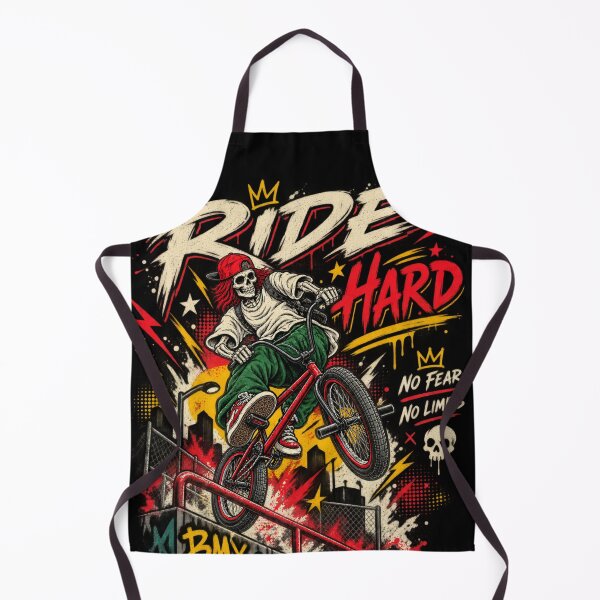 Item preview, Ride Hard BMX Skeleton – Vintage 90s Skate Punk Streetwear Design designed and sold by JatCreative.