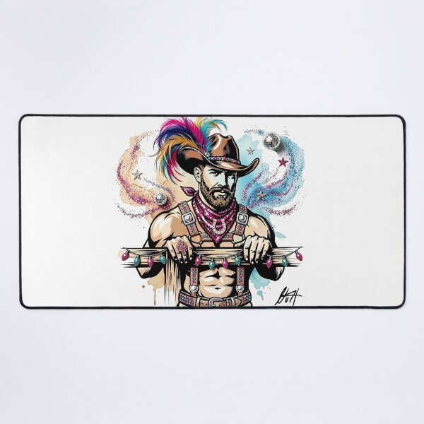 Item preview, Feathered Rodeo – Glitter Bandana & Disco Cowboy Camp Art - NLMKArtStudio designed and sold by NLMKArtStudio.
