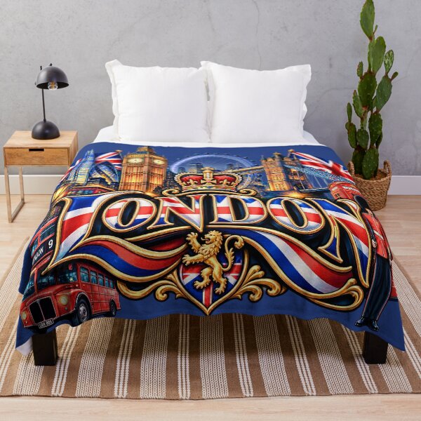 Item preview, London Skyline Union Jack Souvenir - Classic UK Landmarks Artwork designed and sold by digitalbob60.