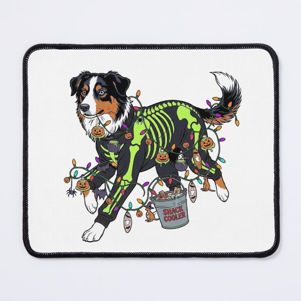 Item preview, Spooky Australian Shepherd Graphic Art – Pop Art Aussie Skeleton Dog for Halloween designed and sold by Wennebabs.