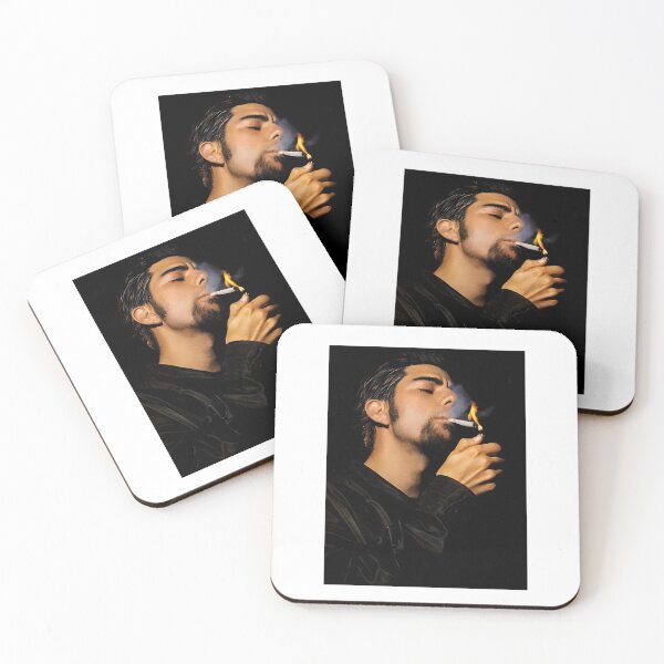 Item preview, Man Lighting Cigarette Dark Background Stencil designed and sold by shameArt.