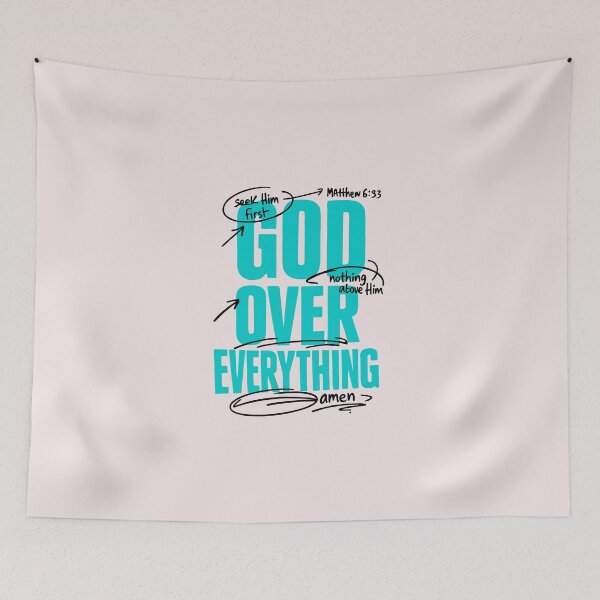 Item preview, God Over Everything Matthew 6 33 Christian Faith designed and sold by AnhaPhysic.