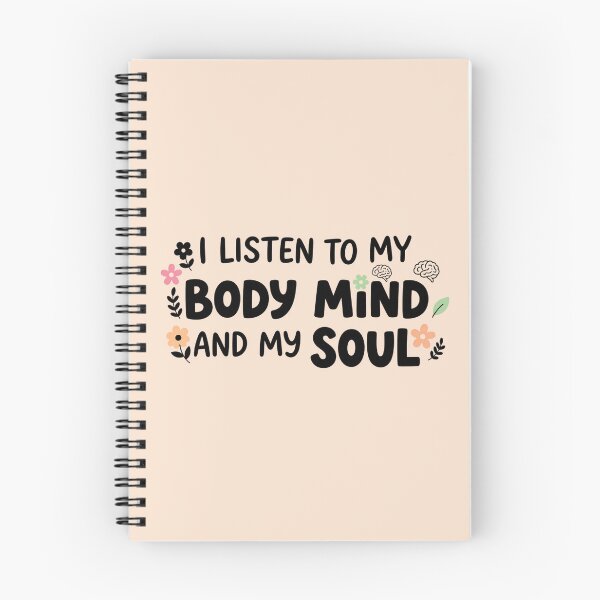 Item preview, I Listen To My Body Mind And My Soul - Floral Wellness Gift - self love affirmation designed and sold by MarJul.