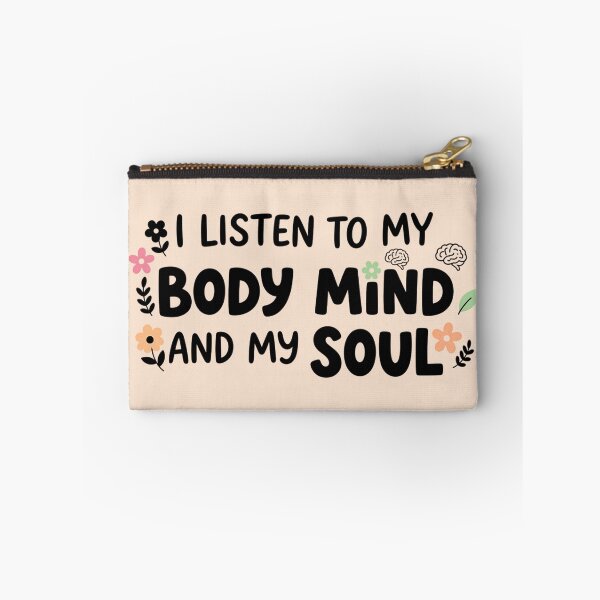 Item preview, I Listen To My Body Mind And My Soul - Floral Wellness Gift - self love affirmation designed and sold by MarJul.