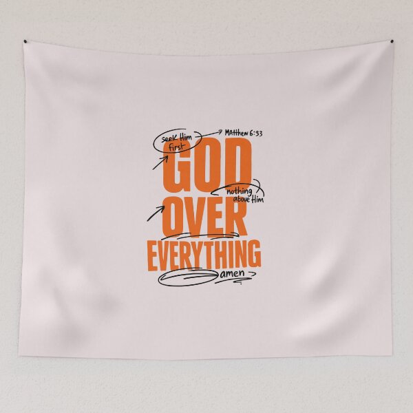 Item preview, God Over Everything Matthew 6 33 Christian Faith designed and sold by AnhaPhysic.