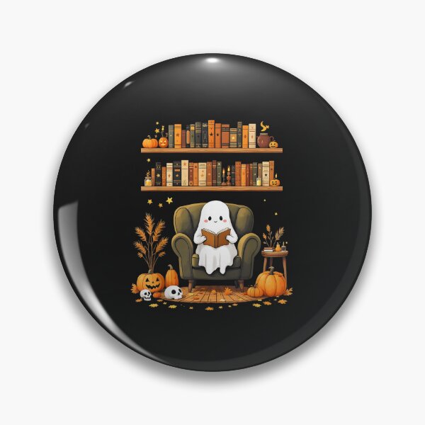 Artikelvorschau, Niedliches Geister-Lesebuch-Motiv für ein gemütliches Halloween-Bücherregal entworfen und verkauft von abig-eiyana.