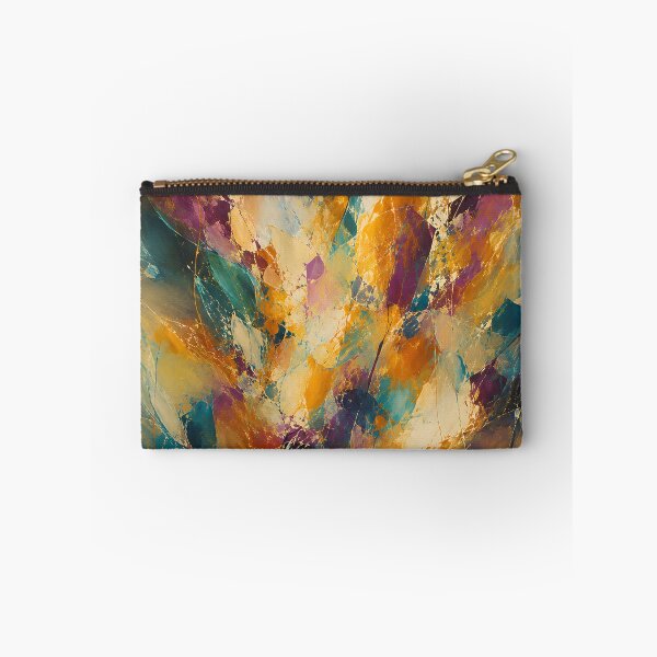 Item preview, Golden Teal Abstract Expressionist Painting with Jewel Tones designed and sold by GutyzDesignsES.