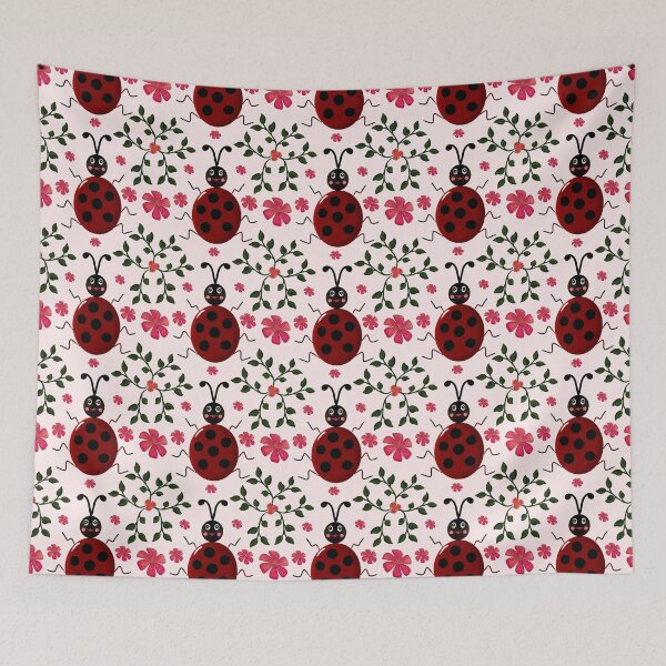 Item preview,  Floral Seamless Pattern | Hand Drawn Ladybird Botanical Repeat Print designed and sold by HopeAndHustle.