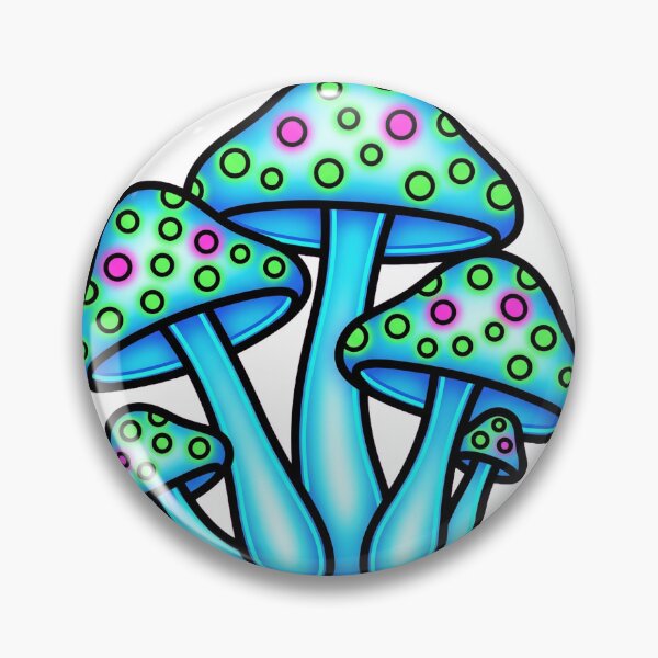 Item preview, UV Neon Mushroom Cluster Print designed and sold by DangaVintage.
