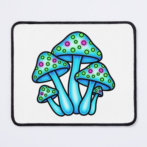Item preview, UV Neon Mushroom Cluster Print designed and sold by DangaVintage.