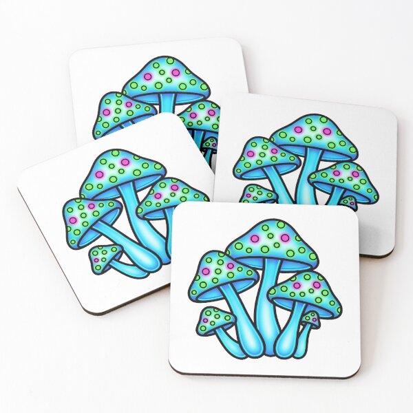 Item preview, UV Neon Mushroom Cluster Print designed and sold by DangaVintage.