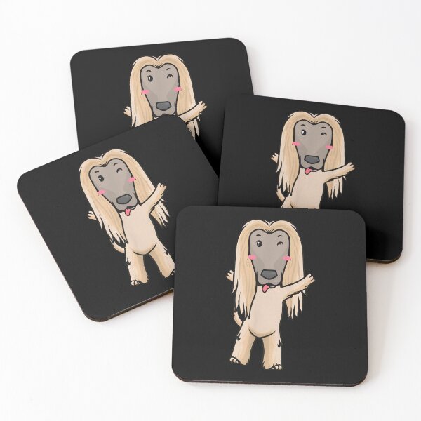 Item preview, Playful Afghan Hound Cartoon Dog Cute Kawaii Winking designed and sold by vesthljaque.