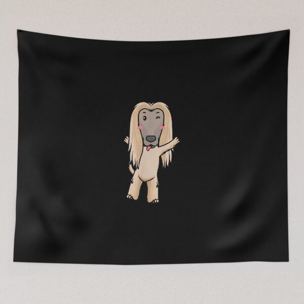 Item preview, Playful Afghan Hound Cartoon Dog Cute Kawaii Winking designed and sold by vesthljaque.