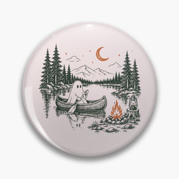 Item preview, Canoe Ghost Camping Lake Spooky Vintage Outdoors designed and sold by AnhaPhysic.