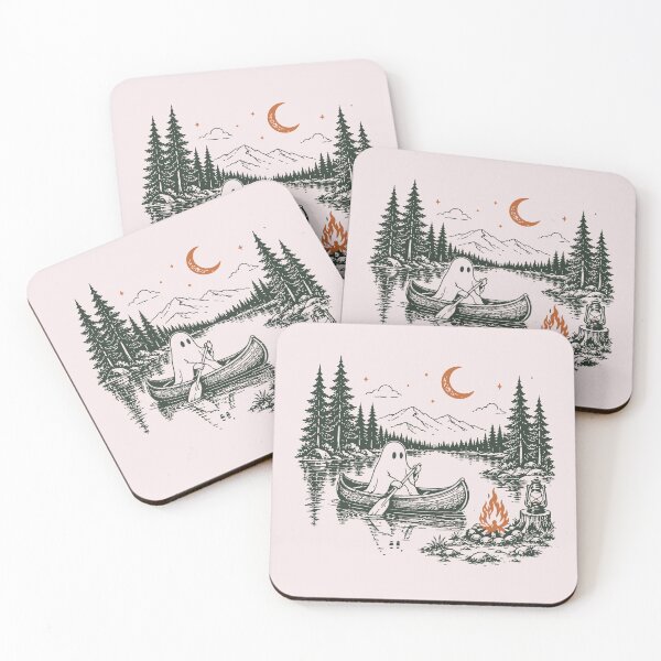 Item preview, Canoe Ghost Camping Lake Spooky Vintage Outdoors designed and sold by AnhaPhysic.