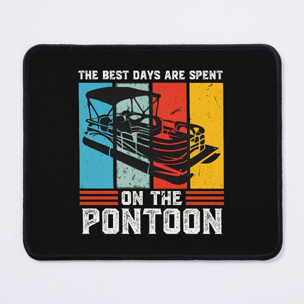 Item preview, Pontoon Boat Retro Stripes Best Days On Water designed and sold by vesthljaque.