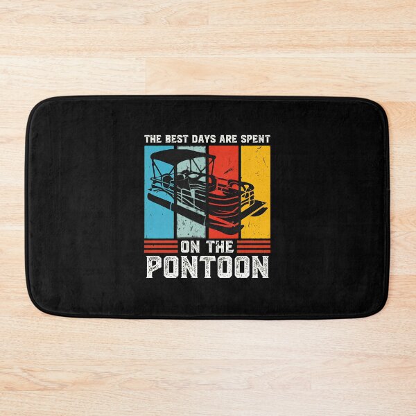 Item preview, Pontoon Boat Retro Stripes Best Days On Water designed and sold by vesthljaque.