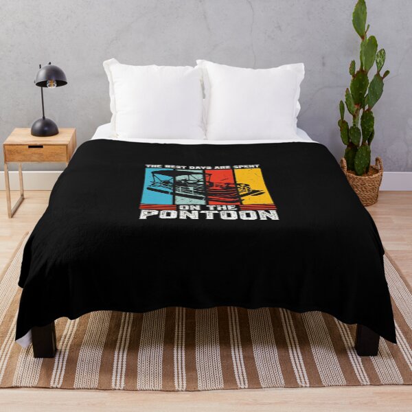 Item preview, Pontoon Boat Retro Stripes Best Days On Water designed and sold by vesthljaque.