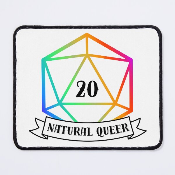 Item preview, D20 Natural Queer designed and sold by Kit Barrie Creations.