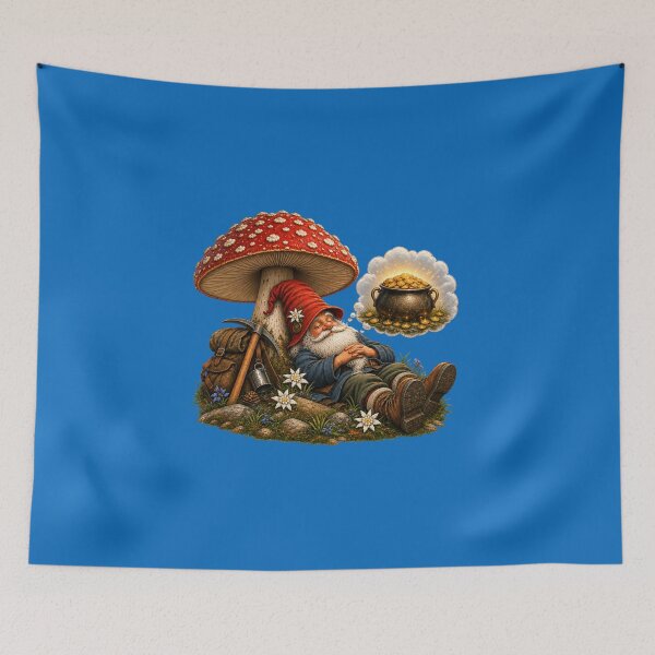 Item preview, Dreaming of Gold - Sleeping Gnome designed and sold by Alpine-Ink.