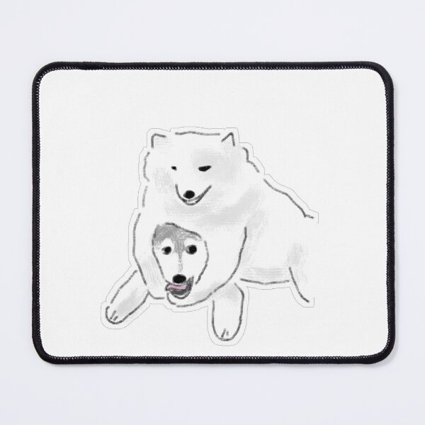 Item preview, Samoyed Hugging Husky Puppy designed and sold by raun.draw.