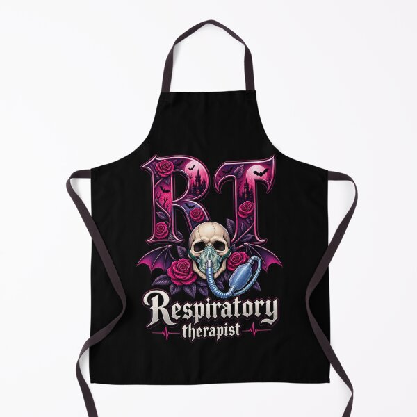 Item preview, Gothic RT Respiratory Therapist Typographic, Skull Oxygen Mask Rose Bat Wings Design, Dark Halloween Medical Gift for Respiratory Therapists designed and sold by ClinicalHubs.