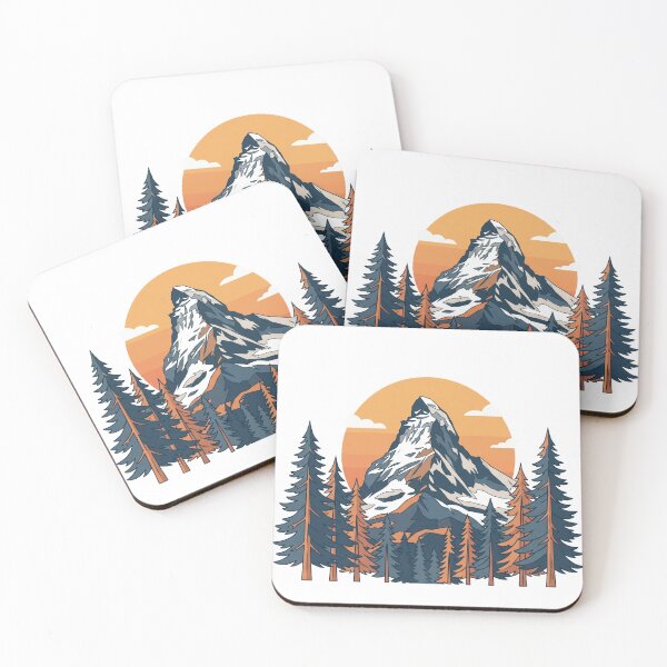 Item preview, Zermatt Matterhorn Pine Forest Print designed and sold by DangaVintage.