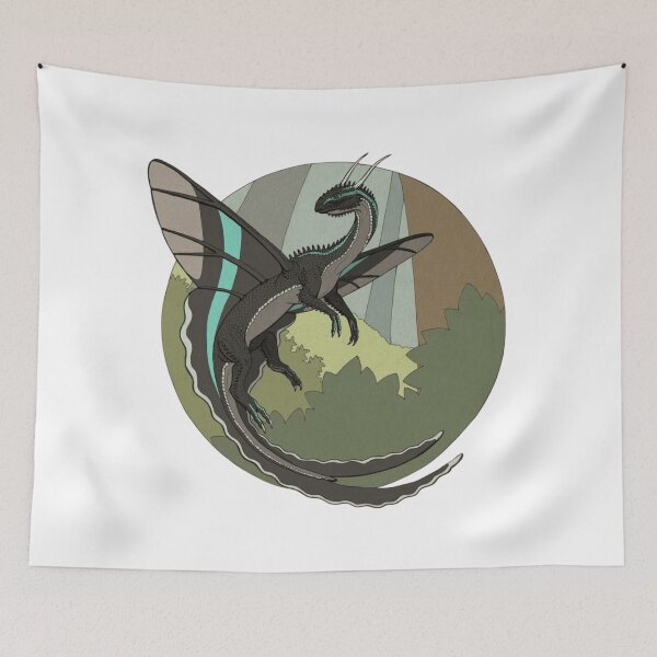 Item preview, Winged Black Insectoid Fantasy Dragon designed and sold by Wonder-Forge.