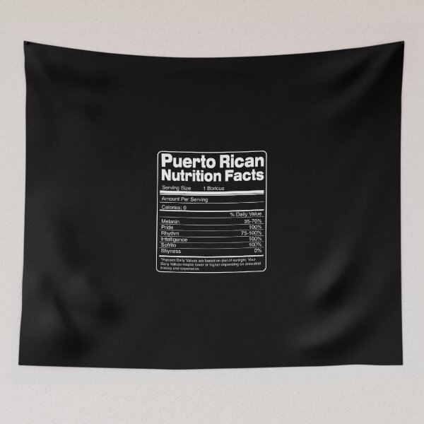 Item preview, Puerto Rican Nutrition Facts Funny Boricua Heritage Design designed and sold by vesthljaque.