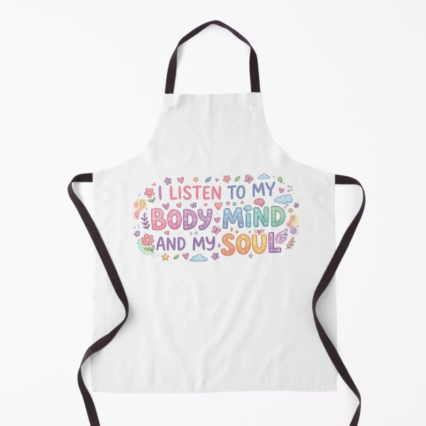 Item preview, I Listen To My Body Mind And My Soul - Floral Wellness Gift - self love affirmation designed and sold by MarJul.