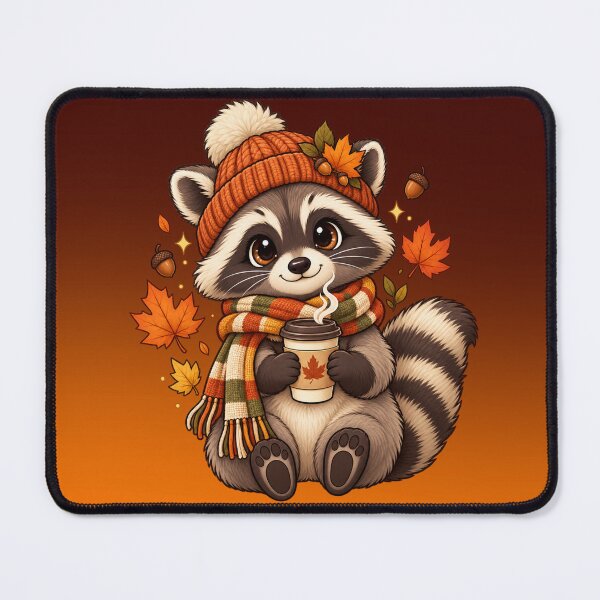 Item preview, Cozy Fall Raccoon Crewneck designed and sold by Xpression876.