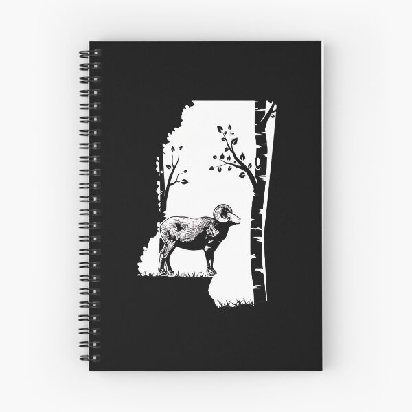 Item preview, Ram Sheep in Birch Forest State Outline Nature designed and sold by vesthljaque.