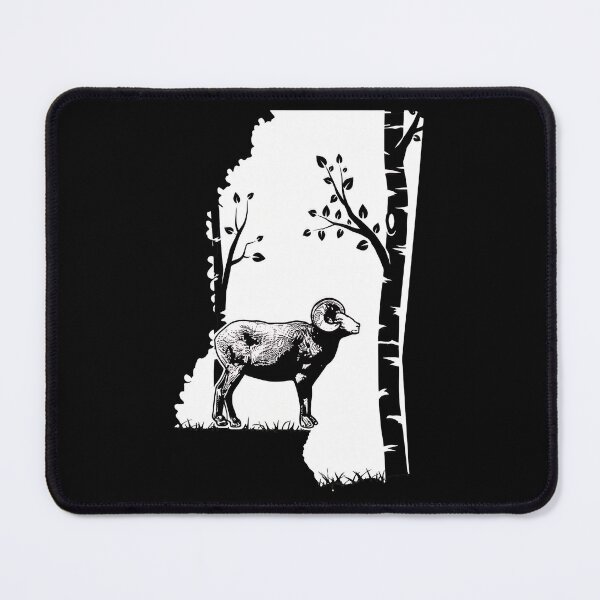 Item preview, Ram Sheep in Birch Forest State Outline Nature designed and sold by vesthljaque.