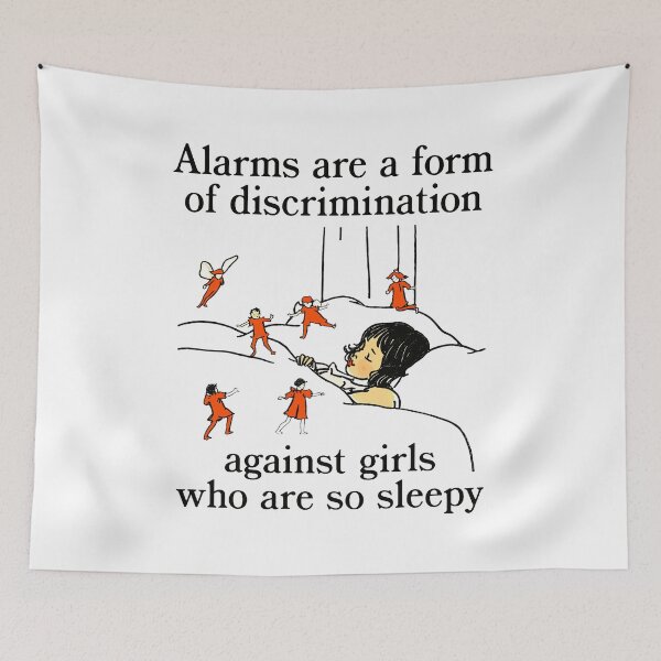 Item preview, Funny Sleepy Girl Alarm Discrimination designed and sold by ePeraleza.