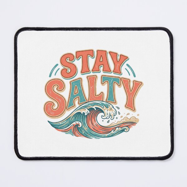Item preview, Stay Salty Retro Wave Sticker 2 designed and sold by DangaVintage.