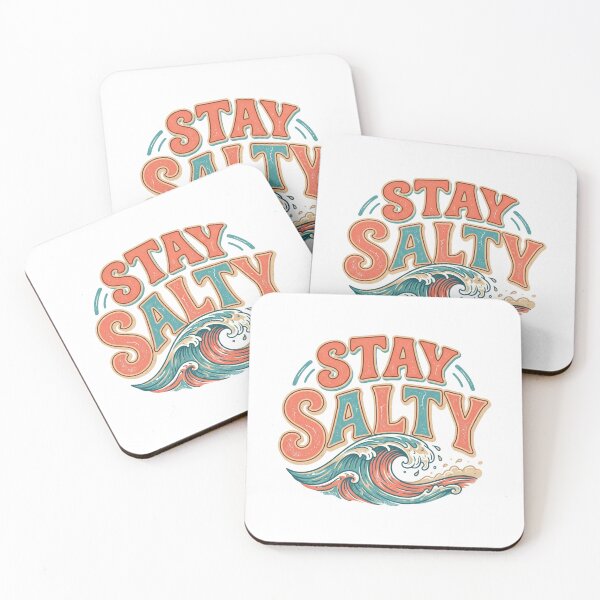 Item preview, Stay Salty Retro Wave Sticker 2 designed and sold by DangaVintage.