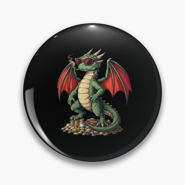 Item preview, Cool Dragon With Sunglasses and Treasure Fantasy Design designed and sold by Ostericaimusa.