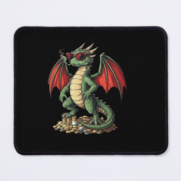 Item preview, Cool Dragon With Sunglasses and Treasure Fantasy Design designed and sold by Ostericaimusa.