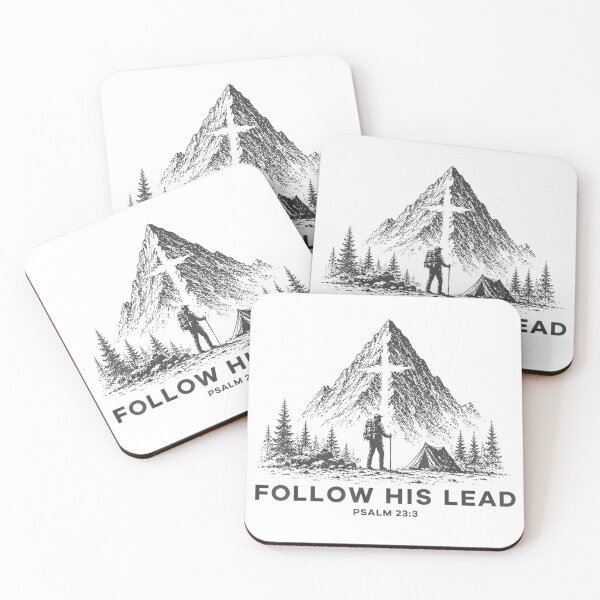 Item preview, Follow His Lead Psalm 23:3 Christian Mountain Faith designed and sold by SenoritaVixyArt.