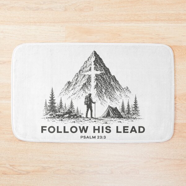 Item preview, Follow His Lead Psalm 23:3 Christian Mountain Faith designed and sold by SenoritaVixyArt.